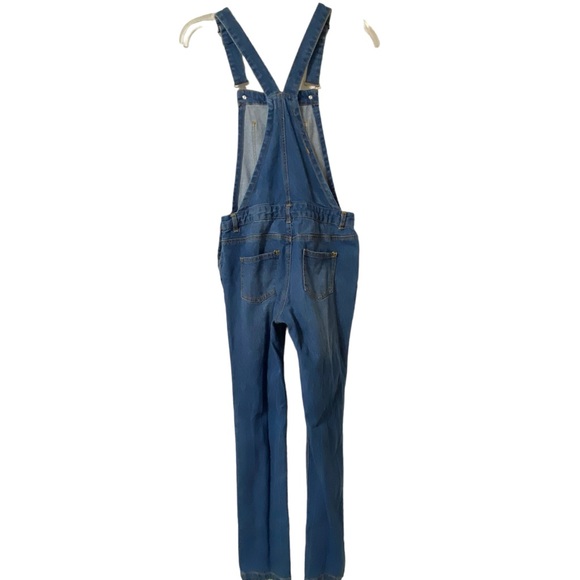 Love Tree Denim Distressed Overalls Size Small - Picture 2 of 8